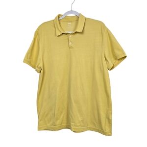 H&M Men’s Mustard Polo Shirt XL Short Sleeve Casual Classic Relaxed Fit Normcore